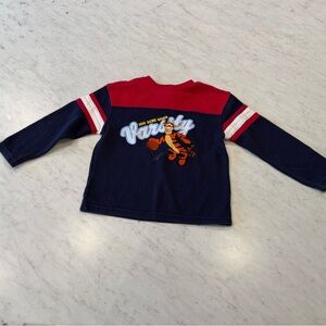 Disney Red and Blue Long Sleeve Tee with Tiger Graphic